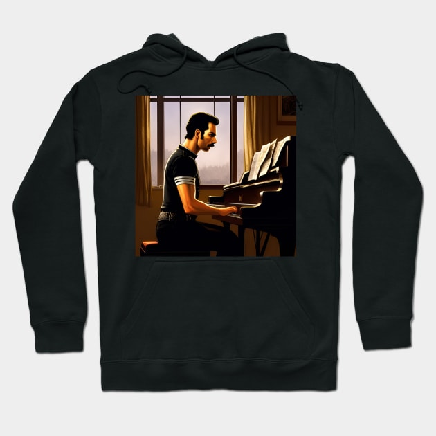 A Singer Legend Is Playing The Piano Hoodie by neogu
